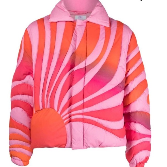 ERL Pink Sunset Down Jacket ❤️New❤️ - Picture 14 of 15